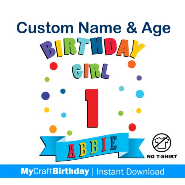 Boy Birthday Shirt Design, Birthday Girl Shirt Design, Birthday Boy or Girl, Custom Colorful Birthday Parade, Rainbow Birthday, polka dot